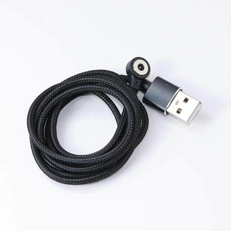 Μαγνητικό καλώδιο φόρτισης με κυκλικό συνδετήρα μονής επαφής, χρυσωμένες επαφές, 3U πλεκτό καλώδιο, γρήγορη φόρτιση και ανθεκτική κατασκευή