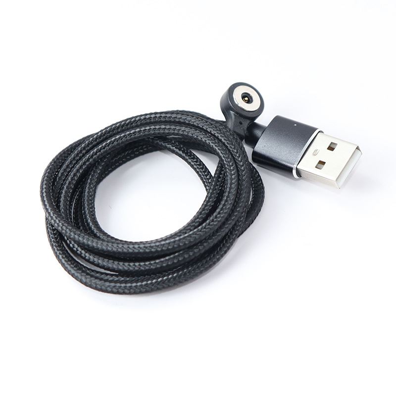 Μαγνητικό καλώδιο φόρτισης με κυκλικό συνδετήρα μονής επαφής, χρυσωμένες επαφές, 3U πλεκτό καλώδιο, γρήγορη φόρτιση και ανθεκτική κατασκευή