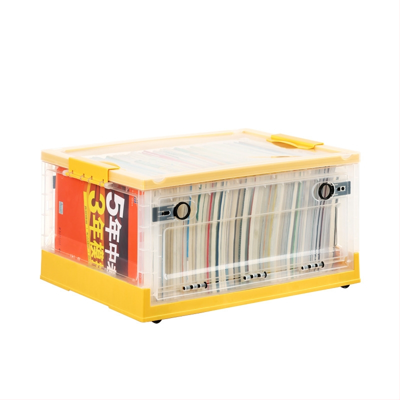 Cutie pliabilă din PP pentru depozitarea hainelor, transparentă, capacitate 10–20 L, portabilă