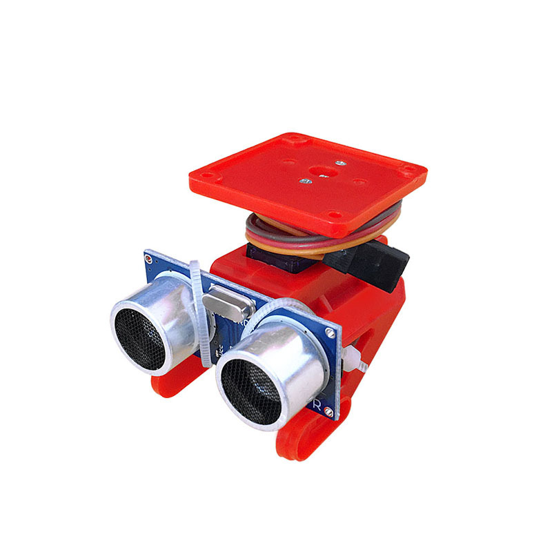 Keyes Mikrovezérlős Okos Autó Ultrahangos Ütközéselkerülő Modul, PTZ Készlet Szervóval és Tartóval — Játékokhoz és Okos Autók Robotokhoz, Tétel RT