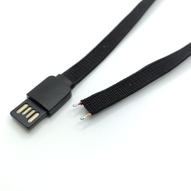 USB szilikon hőmérséklet-szabályozó kapcsoló, kötött töltőkábel, 2-vezetékes, 2A