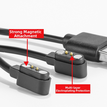 Magnetický nabíjací kábel pre Bluetooth okuliare, 2,54 mm, 1-2, 2PIN