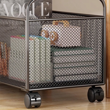 Cutie de depozitare pentru cărți sub birou cu roți — organizator portabil pentru cărți, capacitate peste 1000 L, design modern minimalist, model +652