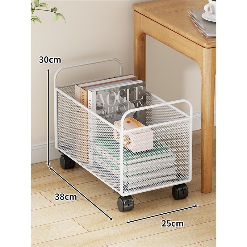 Cutie de depozitare pentru cărți sub birou cu roți — organizator portabil pentru cărți, capacitate peste 1000 L, design modern minimalist, model +652