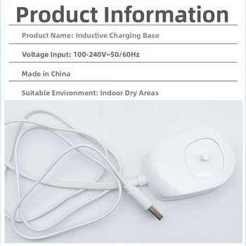 Indukčná nabíjacia základňa pre Philips HX2 radu elektrickej zubnej kefy — USB rozhranie, HX2482 nabíjačka, značka Aoshengda