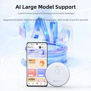 Sunwayi BP01 Traducător vocal inteligent cu RTOS, rază wireless 0–15 m, mod de lucru: traducere în dialog vocal, baterie 70 mAh