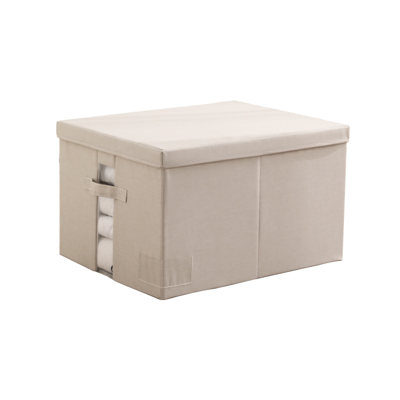 Cutie de depozitare cu capac - Organizator de garderobă din țesătură cationică, pliabil, 60–70L, portabil, rezistentă la praf și umiditate