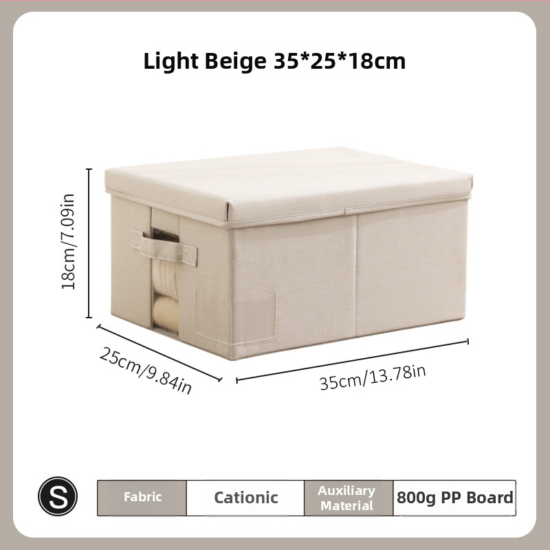 Cutie de depozitare cu capac - Organizator de garderobă din țesătură cationică, pliabil, 60–70L, portabil, rezistentă la praf și umiditate
