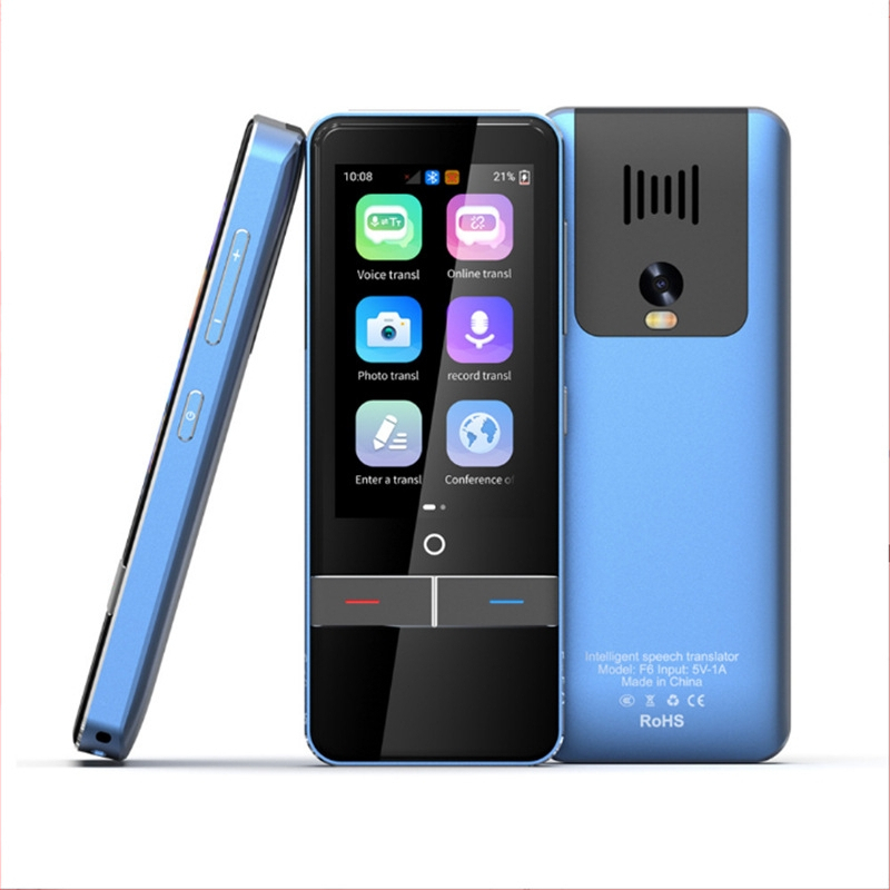 Pametan prevoditelj F6 – offline prijevod na 136 jezika, Android OS, Bluetooth, domet 30 m, metalno tijelo i ABS