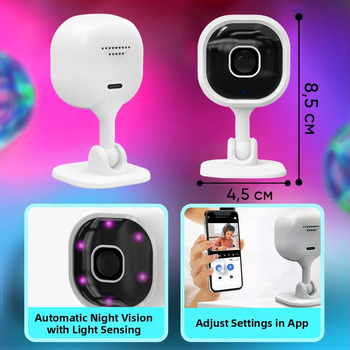 A3 Baby Care Cameră de Securitate Wireless HD cu Interfon Bidirecțional și Stocare pe Card TF