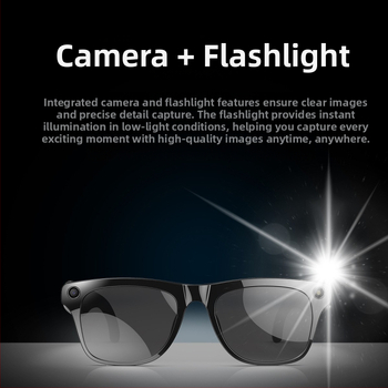 Ochelari inteligenți cu cameră de 1 MP, traducere și recunoaștere de obiecte, montură pe cap, baterie 260 mAh