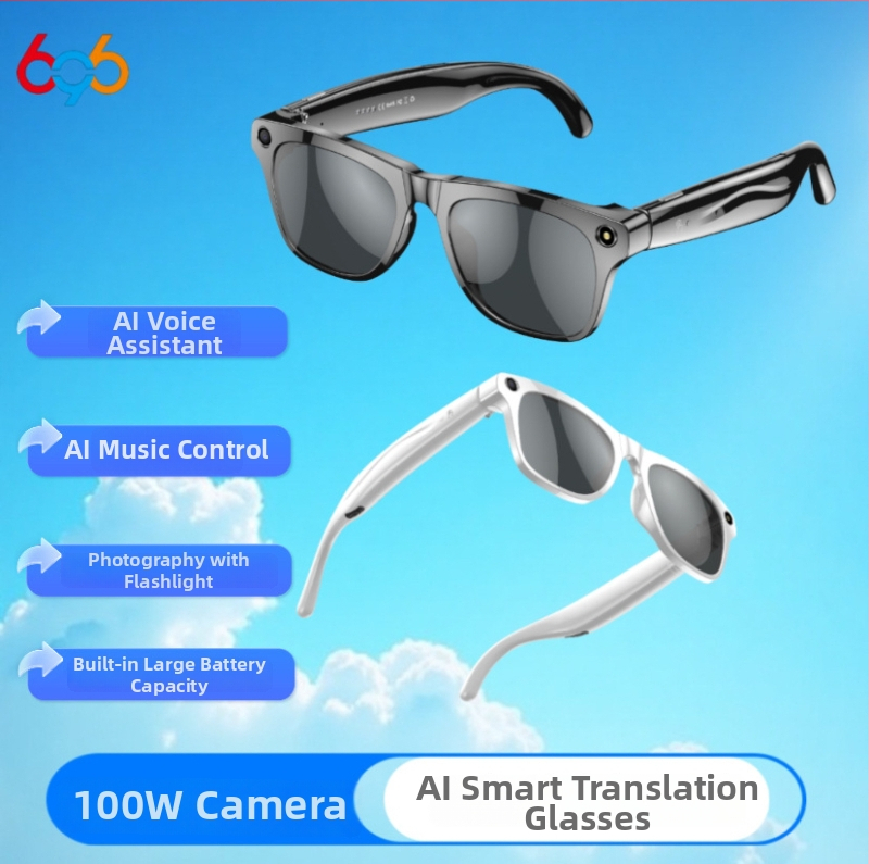 Ochelari inteligenți cu cameră de 1 MP, traducere și recunoaștere de obiecte, montură pe cap, baterie 260 mAh