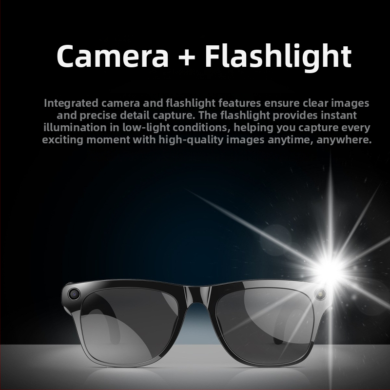 Ochelari inteligenți cu cameră de 1 MP, traducere și recunoaștere de obiecte, montură pe cap, baterie 260 mAh