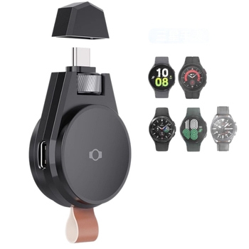 Bežični stalak za punjenje za Samsung satove — USB-C sučelje, magnetno rotirajuće PD punjenje, prijenosni, model SKW-02