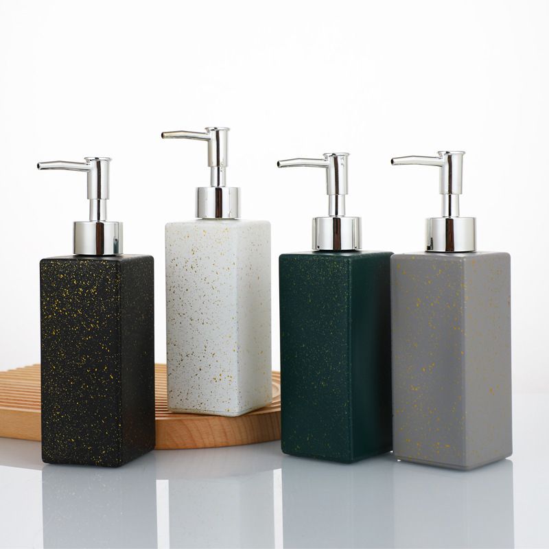 Üveg kézfertőtlenítő adagoló – könnyed luxus dizájn otthoni fürdőszobai készlet, Márka Unique; Anyag: Egyéb; Specifikációk: Különböző; Nincs testreszabás