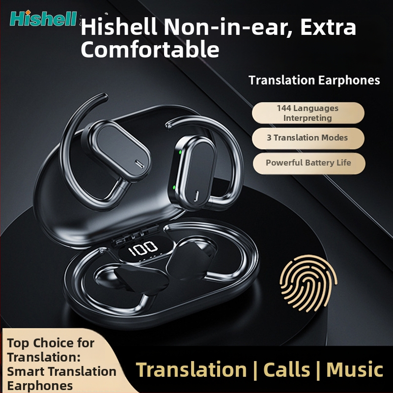 Slúchadlá do ucha s prekladačom – Android, Bluetooth, dosah 10 m, dotykové ovládanie, foto preklad a hlasový preklad