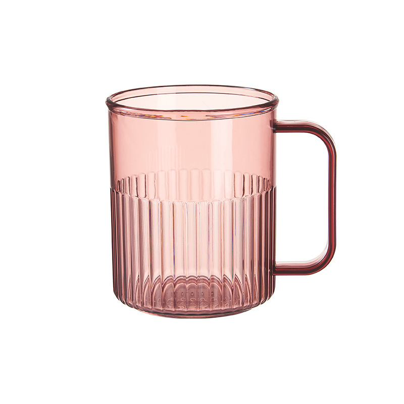 Čaša za ispiranje usta i čašica za četkicu za zube – nordijski minimalistički dizajn s prugama, PP materijal, model 150, brend Happy Home Furnishing, kućna uporaba