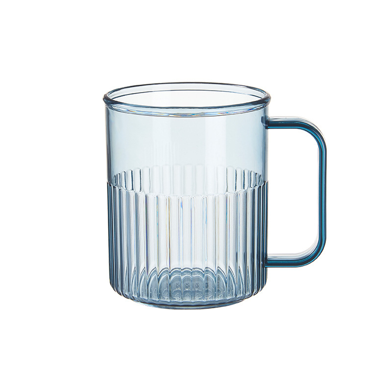 Čaša za ispiranje usta i čašica za četkicu za zube – nordijski minimalistički dizajn s prugama, PP materijal, model 150, brend Happy Home Furnishing, kućna uporaba