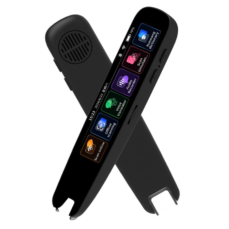 Stilou de scanare cu traducere — model A33D, corp ABS, baterie Li-ion reîncărcabilă, greutate 145 g, dispozitiv de citire