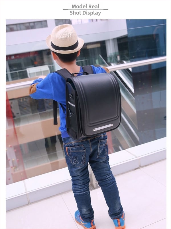 Školska torba od PU materijala, prozračna i otporna na habanje, zaštita kralježnice te remen s zračnim jastučićima za 1.–6. razred