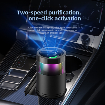 Purificator de aer pentru mașină cu filtru HEPA compozit și ioni negativi — Model K-3, alimentare USB, 2W, concentrația ionilor negativ 500, potrivit pentru până la 10 m²