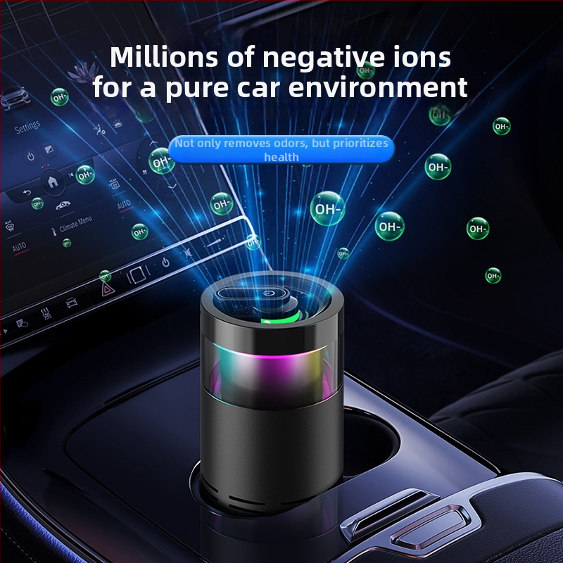 Purificator de aer pentru mașină cu filtru HEPA compozit și ioni negativi — Model K-3, alimentare USB, 2W, concentrația ionilor negativ 500, potrivit pentru până la 10 m²