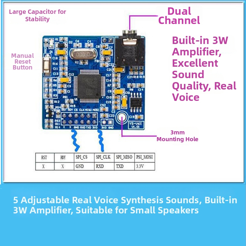 Modul pre syntézu textu na reč V6E (Značka: Iná; Vytlačené logo: Áno)