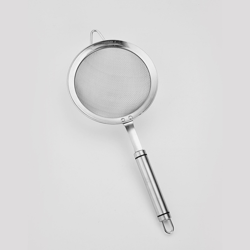 304 rozsdamentes acélból készült nagy szita szójatej, pép, gyümölcslé és liszt szűrésére; magas sűrűségű háló; egykampós kampó; hővédő; testreszabható