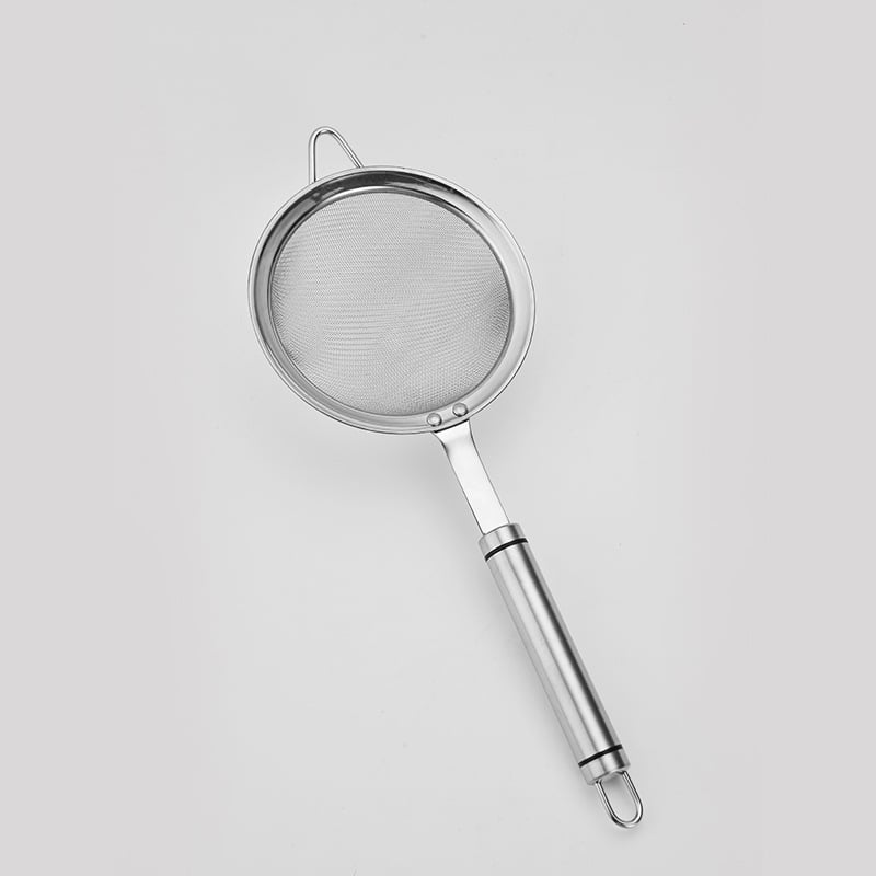 304 rozsdamentes acélból készült nagy szita szójatej, pép, gyümölcslé és liszt szűrésére; magas sűrűségű háló; egykampós kampó; hővédő; testreszabható