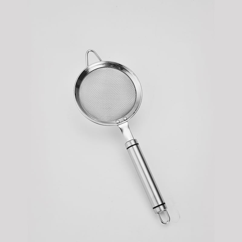 304 rozsdamentes acélból készült nagy szita szójatej, pép, gyümölcslé és liszt szűrésére; magas sűrűségű háló; egykampós kampó; hővédő; testreszabható