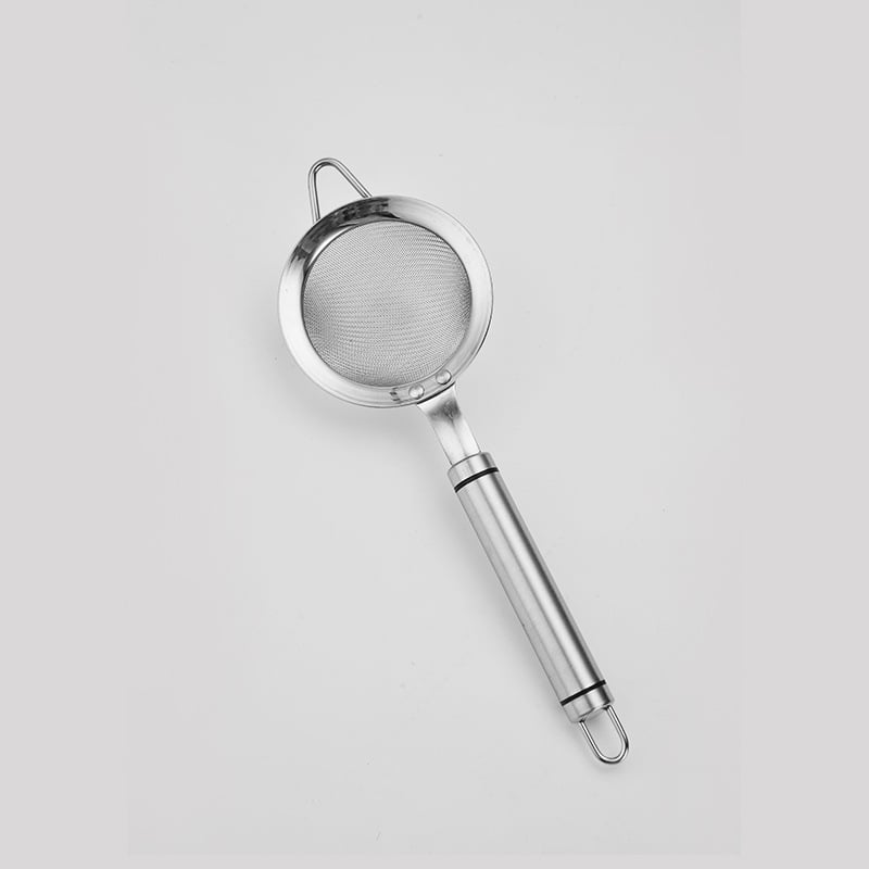 304 rozsdamentes acélból készült nagy szita szójatej, pép, gyümölcslé és liszt szűrésére; magas sűrűségű háló; egykampós kampó; hővédő; testreszabható