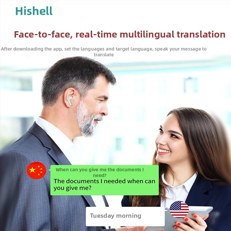 T51 slušalice za prijevod s prijevodom fotografija, glasovnim prijevodom, simultanim tlumačenjem, dodirnim upravljanjem i Bluetooth.