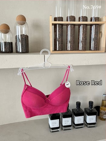 Top tubular din bumbac pentru bust, respirabil, design frumos la spate, cupe triunghiulare