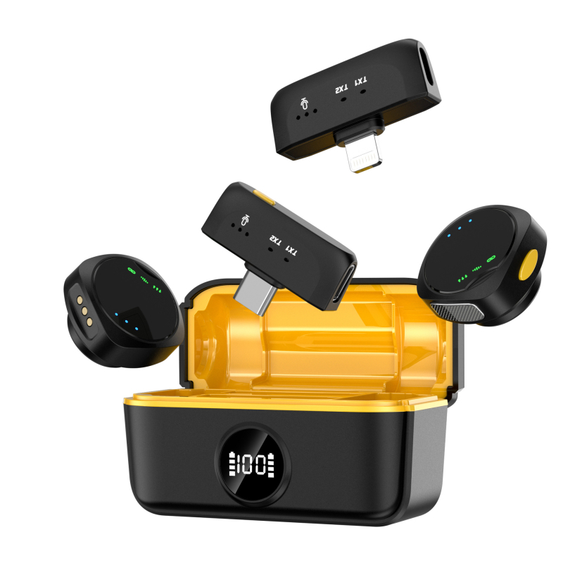 Microfon pentru emisiuni live, modelul A9, cu direcție comutabilă, baterie încorporată, 20 Hz–20 kHz, SNR ≥60 dB