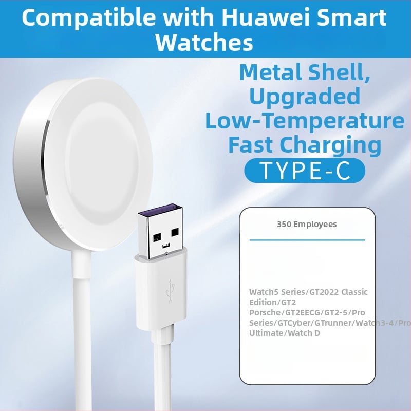 Bežični magnetski nosač za punjenje Huawei GT5 za satove s USB sučeljem, GT5 metalni model, kompatibilan GT3/GT4, ovlaštena privatna marka