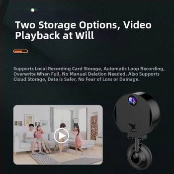 H6 Cameră inteligentă de supraveghere pentru casă, interior/exterior, Wi-Fi, 720p HD, rază 10-30 m, necesită card de memorie