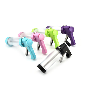 Dekoráló pisztoly készlet – rozsdamentes acél + ABS fogantyú; Dawn; 2017-es megjelenés; sütik dekorálásához