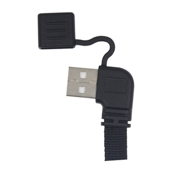 USB szövött töltőkábel fűtő ruházathoz, hajlított csatlakozóval és porvédő sapkával, hajlításálló, 5V2A