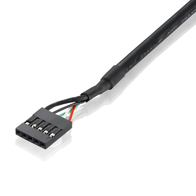Kabel za proširenje USB prema Dupont 2,54 mm USB ženski priključak za matičnu ploču s 5-pinskim terminalom i vijkom za pričvršćivanje na panel
