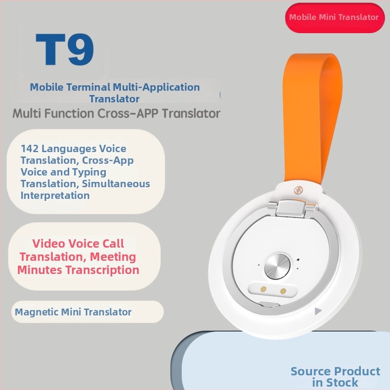 Translator vocal Cross-App cu suport magnetic – traducere pentru apeluri vocale și video, minutele întâlnirilor, compatibil Android și iOS, Bluetooth