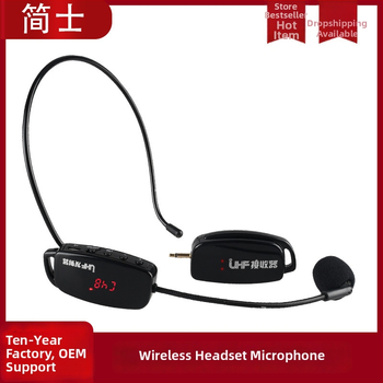 Microfon headset pentru predare, model W-01, cu receptor și adaptor, interval de frecvență 100 Hz–20 kHz, SNR ≥75 dB, baterie încorporată, autonomie peste 12 ore