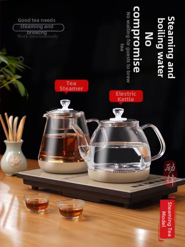 Fierbător electric din sticlă borosilikat, 2 L, 1300 W, încălzire pe bază, întrerupere automată