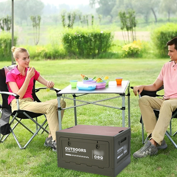 Cutie de depozitare pentru exterior – construcție din lemn pliabilă, transport manual, depozitare în mașină (pliabilă, lemn, transport manual, depozitare în mașină)