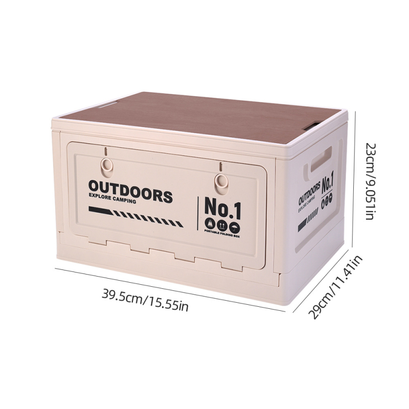 Cutie de depozitare pentru exterior – construcție din lemn pliabilă, transport manual, depozitare în mașină (pliabilă, lemn, transport manual, depozitare în mașină)