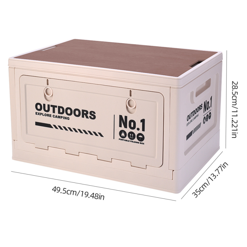 Cutie de depozitare pentru exterior – construcție din lemn pliabilă, transport manual, depozitare în mașină (pliabilă, lemn, transport manual, depozitare în mașină)