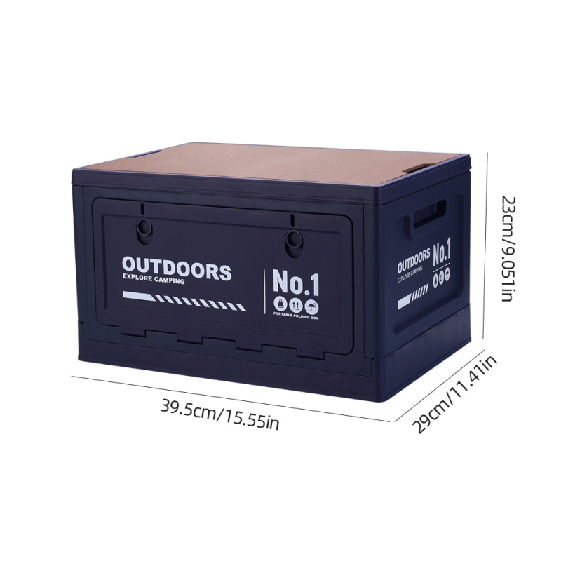 Cutie de depozitare pentru exterior – construcție din lemn pliabilă, transport manual, depozitare în mașină (pliabilă, lemn, transport manual, depozitare în mașină)