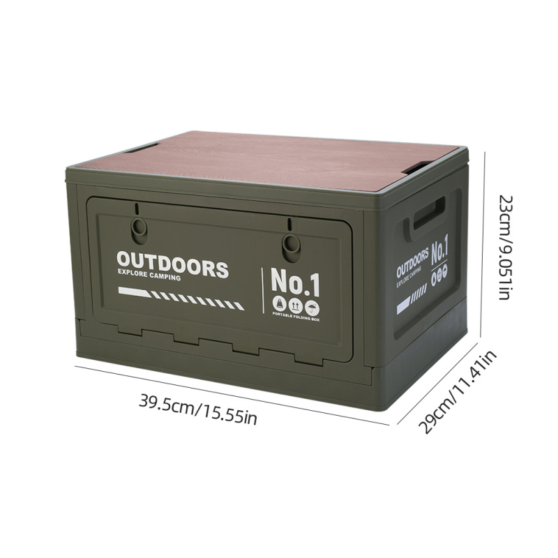 Cutie de depozitare pentru exterior – construcție din lemn pliabilă, transport manual, depozitare în mașină (pliabilă, lemn, transport manual, depozitare în mașină)