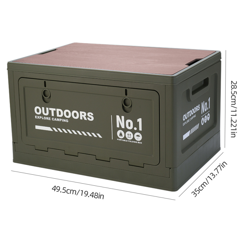 Cutie de depozitare pentru exterior – construcție din lemn pliabilă, transport manual, depozitare în mașină (pliabilă, lemn, transport manual, depozitare în mașină)