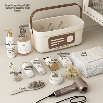 Μεγάλη PP κρεμαστή θήκη μπάνιου για αποθήκευση αξεσουάρ περιποίησης και καλλυντικών