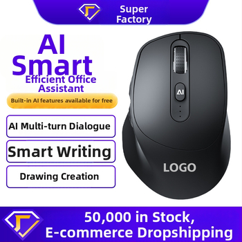 Mouse wireless AI, cu trei moduri, 4000 DPI, 6 butoane, Bluetooth + 2.4G